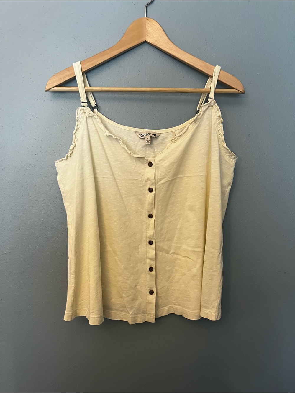Toad & Co Button-Front Spaghetti Strap Tank Top